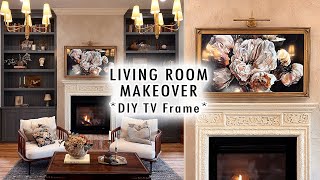 LIVING ROOM MAKOVER DIY TV Frame  XO MaCenna [upl. by Sutphin]