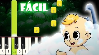 Hora de Baño  Piano Tutorial FÁCIL  Cover  Karaoke [upl. by Toscano]