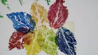 How to decorate cover page leaf printing tutorial [upl. by Temme513]