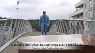 Crazy classical pianist Aksel Kolstad jumps over a grand piano [upl. by Ellerret]