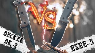 ESEE5 VS KaBar Becker BK2  The American Beasts [upl. by Clovis]