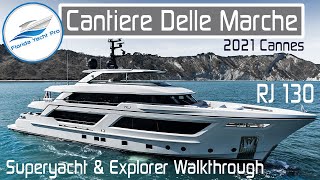 24M  130ft Superyacht Explorer Cantiere Delle Marche NEW RJ130  VIP Walkthrough w Carlo of CDM [upl. by Vachil313]