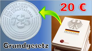 20 Euro Silber Münze zum Grundgesetz 2024  Sammlerstück mit Symbolkraft [upl. by Dnomal]