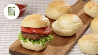 Burger Brötchen selber machen  Chefkochde [upl. by Aihsenat789]