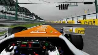 F1 2012 Hungary GP Hungaroring Paul Di Resta Wet HelmetCam Lap Onboard [upl. by Housen]