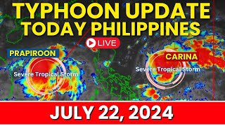 Typhoon Update Today Philippines Live July 22 2024  Bagyo Update Today [upl. by Fransis]