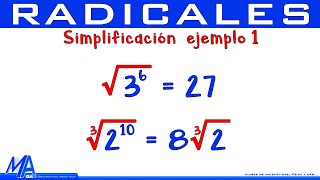 Simplificación de radicales  Parte 1 principiantes [upl. by Assenav]