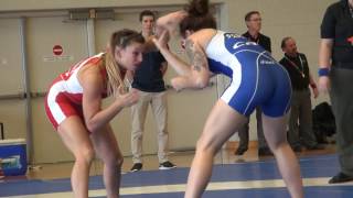 2016 ONT SR PROV FW53kg Madison Parks Western vs Jade Parsons Brock [upl. by Anastas656]