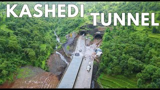 Kashedi Tunnel Latest Update Drone Shots  Mumbai Goa Highway Update [upl. by Hufnagel549]