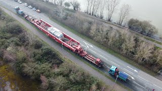 Millbrook Power Station transformer delivery and construction flyby including substation site [upl. by Aicilanna313]