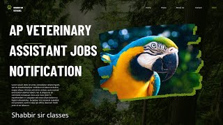 AP veterinary assistant jobs today latest updates 2024  ap veterinary assistant jobs notification [upl. by Odlauso150]