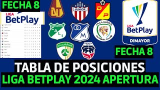 TABLA DE POSICIONES LIGA BETPLAY  TABLA DE POSICIONES LIGA BETPLAY 2024 APERTURA FECHA 8 HOY [upl. by Orabel52]