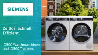 iQ700 Waschmaschine amp Trockner Alle Highlights auf einen Blick  Siemens Wäschepflege [upl. by Idalina]