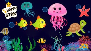 Under the sea Dancing  Ocean Adventure with Colorful Sea Creatures  Happy Star Dancing [upl. by Haywood]