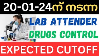 LAB ATTENDER DRUGS CONTROL EXPECTED CUT OFF [upl. by Ysle]