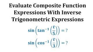 Evaluate Trigonometric Composite Function Expressions with Variables [upl. by Hardigg204]