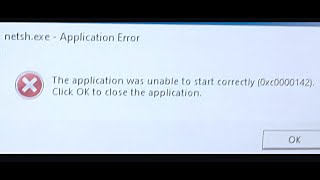 Fix netshexe Application Error 0xc0000142 On Windows 11 [upl. by Luhe]