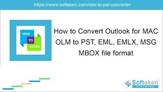 Softaken OLM to PST Converter Working Steps [upl. by Ahtivak513]