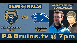 Football Pulaski Academy Bruins vs Greenbrier Panthers [upl. by Kenelm]