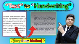 Amazing Trick 👍😎 Convert Text to Handwriting With Easy and Simple Method [upl. by Lynnette]