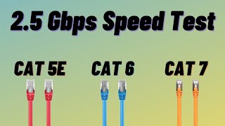 Ethernet cables speed tested  25 Gbps Cat 5ECat 6 and Cat 7 cables SPEED comparision [upl. by Thurnau]