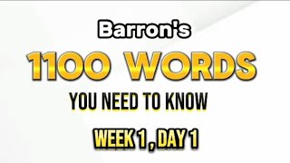 Barrons 1100 essential words you need to know [upl. by Phi335]