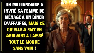 Milliardaire invite sa femme de ménage à un dîner daffaires et son arrivée laisse tous sans voix [upl. by Soinski]