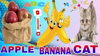 A to Z A for apple 🍎 B for Ball 🏀ABC Phonic SongsToddler Learning phonics Songs ABC llPart246 [upl. by Tennes]