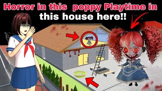 There in a secret new house where poppy Playtime ZOMBIE hides HORROR SAKURA SCHOOL SIMULATOR [upl. by Nitsraek]