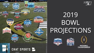 College Football Bowl Projections For 2019 CFP Semifinals Match Ups amp New Years Six Bowl Games [upl. by Aicad]