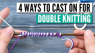 The double knitting cast on  4 techniques from easy to invisible [upl. by Iborian]