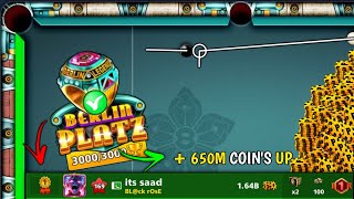 Berlin Trophy Road  650M coins up  League Top  8 ball pool by unknown gamer 8bp [upl. by Vish]