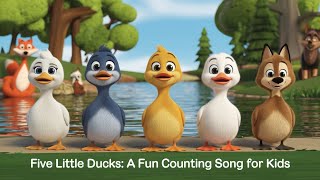 Five Little Ducks  A Fun Counting Song for Kids  Nursery rhymes  WonderWhiz Kids [upl. by Bega]