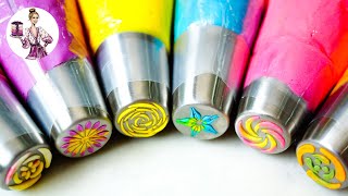 How to use Russian nozzle piping tips to make beautiful flowers in 7 easy steps [upl. by Bissell]