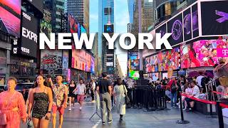 New York City Summer 2024 Walking Tour in Manhattan 4K NYC Walk  5th Avenue Times Square Tour 2024 [upl. by Eseerehc]