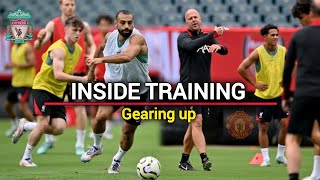 INSIDE TRAINING  Reds Refocus Liverpool Gear Up for Manchester United Preseason Clash [upl. by Kulseth203]