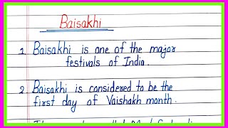 essay on baisakhi in englishbaisakhi par nibandh10 lines on baisakhi in english [upl. by Nnylear]