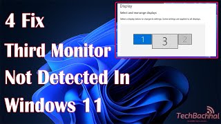 How to Fix Third Monitor Not Detected in Windows 11  StepbyStep Tutorial [upl. by Arehsat35]