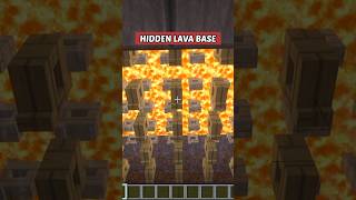 Minecraft Secret Lava Base Tutorial minecraft shorts [upl. by Aihsrop561]