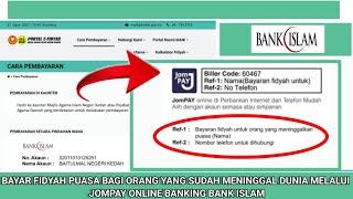 Cara Bayar Fidyah Puasa Di Baitulmal Kedah bagi orang yang sudah meninggal dunia melalui JomPAY [upl. by Vyky]