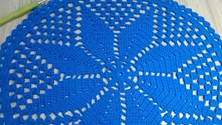 Crochet Thalposh design  Round Table runner क्रोकेट थालपोश tutorial crosia doily howtocrochet [upl. by Anivlis]