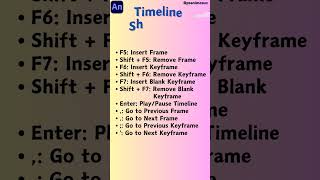 Adobe Animate Shortcut keys 2024 psanimesun adobeanimate [upl. by Joselow]