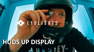 Helmet Tech HUDS UP Display  unboxing amp testing the EyeRide HEAD UP DISPLAY [upl. by Bevon]