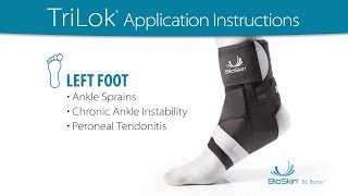 TriLok  LEFT foot application for Ankle Sprains Chronic Ankle Instability or Peroneal Tendonitis [upl. by Raffaj]