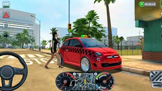 Fiat 500  Red Taxi Car Driver 3D  Taxi Sim 2022 23  Android Gameplay [upl. by Neelehtak794]