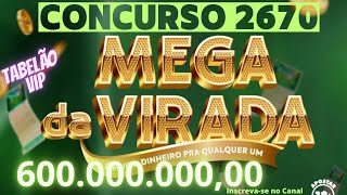 MEGA SENA DA VIRADA CONCURSO 2670 [upl. by Aihsenad156]