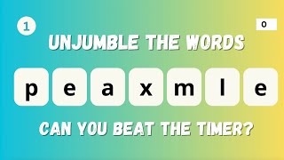 20 Jumbled Words Can you beat the timer [upl. by Nairadal]