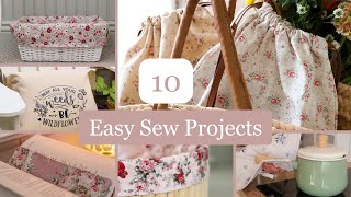 10 easy sewing projects compilation  Scrap fabric friendly too [upl. by Lahcim]