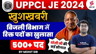 UPPCL JE New Vacancy 2024  UPPCL Electrical 500 Post  UPPCL Electrical Recruitment 2024 [upl. by Imat]