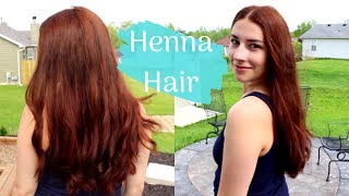 How I Naturally Color My Hair with Henna  Red Henna on Long MediumDark Brown Hair [upl. by Jair]